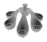 INOOMP Silicone Egg Steamer Rack for Pots 6pcs Hard Boiled Egg Holder Steaming Basket for Home Cooking