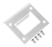 INOOMP Silver Stainless Steel Door Frame Strike Plate for Front Door Reinforcement, Rust-Proof and Easy to Install Deadbolt Latch Plate for Enhanced Security and Sturdy Protection