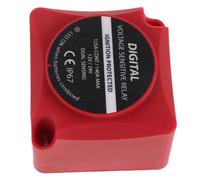 INOOMP Smart Battery Isolator Relay 140a Dual Battery Isolator Kit with Automatic Charging Relay and Fiberglass Nylon Material for Car and Boat Electrical Systems Red 6.60x6.60x6.00cm