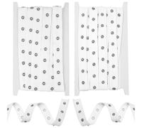 INOOMP Snap Button Tape Fastening Snap Strip Ribbon Kit White Cotton Easy to Sew Strong and Sturdy System Stylish Simple Design for Decorating Clothing and Securing Bags