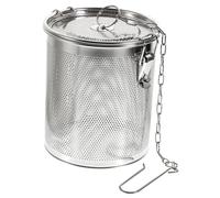 INOOMP Stainless Steel Brine Basket Spice Strainer 14x16cm Seasoning Filter Basket for Cooking Soup and Sauce, Sturdy Food-Grade Metal Infuser for Home Kitchen