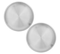 INOOMP Stainless Steel Cat Feeding Bowls Whisker Friendly 2pcs with Non-slip Silicone Base and Shallow Wide Design Low Food Bowls for Indoor Cats, Suitable for Everyday Use and Travel