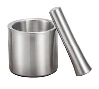INOOMP Stainless Steel Garlic Grinder Bowl for Culinary Application, Compact and Portable Garlic Mortar and Pestle Set, Multifunctional Spice Crusher and Mincer Tool for Easy Transport