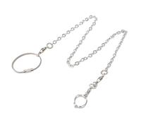 INOOMP Stainless Steel Parakeet Leash Foot Chain 50cm Adjustable Bird Harness Ring for Parrots Cockatiels Open, Sturdy Bird Cage Accessory Rope for Pet