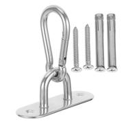 INOOMP Stainless Steel Wall Mount Ceiling Anchor Bracket for Gymnastic Rings and Battle Rope with Super-strong Oval Shape, Rugged Design for Indoor Workout and Suspension Straps