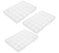 INOOMP Storage Fishing Pallet Organizer Grid 3pcs Box 24 Toolbox