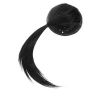 INOOMP Synthetic Hair Volume Increase High Crown Pad Hairpiece with Seamless Installation for Women Black Hair Extensions Suitable for Daily Life and Parties