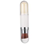 INOOMP Telescopic Double-head Makeup Brush Multi-use Design and Washable Plastic Handle Silver Colour for Party and Office Makeup for Those Who Love