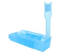 INOOMP Telescopic Medicine Storage Box with Adjustable Dividers Blue, Multi-Compartment Infusion Bottle Organizer for Hospital and Home Medication Management