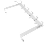 INOOMP The Door Hanging Hook 6-Hook Heavy Duty White Coat Rack No Drilling Organizer for Clothes Hats Towels Behind Door Storage