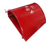 INOOMP Thickened Iron Fire-fighting Bucket Equipment Red Sand Bucket Container with Easy-carry Handle for Emergency Use and Fire Station Daily Tasks