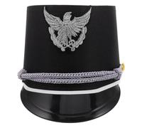 INOOMP Train Conductor Hat - Classic Black Engineer Cap - Vintage Railway Worker Accessory - Adult Size Uniform Hat for Costumes Themed Party Stage Show