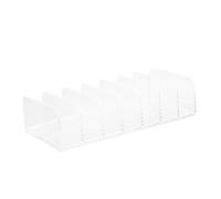 INOOMP Transparent Cosmetic Palettes Organizer with Dividers Small Makeup Holder for Eyeshadow Lipstick and Blush Storage Space-saving Vertical Cosmetic Rack for Bathroom and Vanity