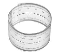 INOOMP Transparent Flexible Ruler 30cm, Plastic Folding Straight Ruler with 0.1mm Scale, Waterproof Soft Calibration Measuring Tool for Factory, Workshop, School