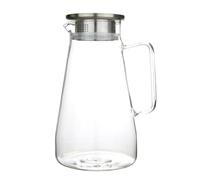 INOOMP Transparent Glass Water Kettle Large Capacity Juice Pitcher for Home Use Beverage Container Suitable for Milk Tea Cafe Storage