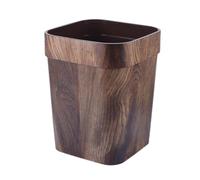 INOOMP Trash and Wood Room Other Simulation Wood Multifunction Bin Retro Imitation Grain Design, Pp Material Dustbin Bucket for Rubbish Kitchen Office