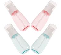 INOOMP Travel Cosmetic Bottles Portable with Good Sealing Performance 4pcs 60ml U Shaped Plastic for Lotion and Shampoo Storage Random Color Suitable for Travel and Daily Life