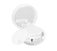 INOOMP Travel Lip Balm Box with Integrated Brush and Mirror Refillable Cosmetic Jars for Lip Mask Exfoliator with Divided Compartments for Organized Use