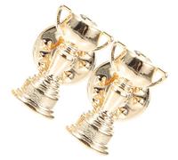 INOOMP Trophy Brooches Sports Pins 2pcs Metal Badges for Men Unique Shape Accessories for Hats and Bags