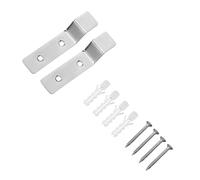 INOOMP Urinal Hooks Plastic Tools and Screws Stainless Steel 2 Sets Silver Toilet Hanging Pieces Providing Additional Support and Abrasion Resistance for Wall Mounted Urinal Bracket