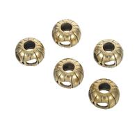 INOOMP Vintage Brass Pumpkin and Skull Pendants a Festive Halloween Vibe 5pcs Featuring Versatile Usage and Decorative Charms and Keychains for DIY Crafting for Daily Use