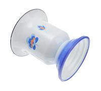 INOOMP Vintage Enamel Spittoon Urinal Pail Pot with High Foot Stand, Portable Adult Urine Holder for Elderly, Floral Pattern Household Bedpan and Practical Potty Random Style