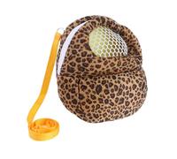 INOOMP Warm Leopard Print Pet Travel Bag for Hamsters Large Portable Outdoor Carrier Backpack Comfortable Storage Pouch for Camping Sightseeing Trips Random Color