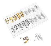 INOOMP Watch Crown Replacement Repair Kit with Copper Parts and Storage Box Compact Design for Watch and Wristwatch Repairs During Travel Includes Spring Bars and DIY Enthusiasts