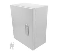 INOOMP Waterproof Electrical Junction Box Metal Wall Mounted Enclosure with Removable Mounting Plate and Safety Locks for Indoor and Outdoor Use