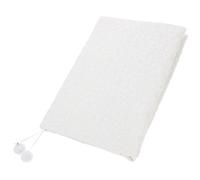 INOOMP Wear-Resistant Polyester Students Book Cover with Good Adhesion and Beautiful Pattern, Decorative Book Sleeve for School and Business Use, White Adjustable Notebook Protector