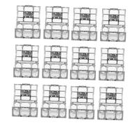 INOOMP Wedding Favor Treasure Chest Boxes 12Pcs Silver Reusable Hollow Candy Containers for Guests Small Jewelry and Chocolate Packaging at Wedding Reception