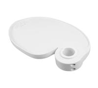 INOOMP White Plastic Dental Tool Holder with Pole Mount, Patient-friendly Design Storage Tray for Dental Chair Accessories, Utility Tray Organiser for Clinic and Treatment Room