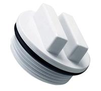 INOOMP White Plastic Pool Drain Plug with O-ring, 1.5 Inch Threaded Skimmer Plug for Pipes and Water Tanks, Prevents Freezing and Ensures Easy Installation for Outdoor Conditions