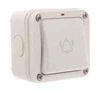 INOOMP Wired Doorbell Button with Weatherproof Housing, Outdoor Switch | Doorbell Chime Button for Commercial and Residential Front Doors, Momentary Contact Switch for Outdoor Indoor