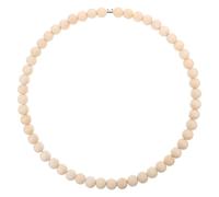 INOOMP Wood Bead Wreath with Stainless Steel Ring 20cm Rustic Farmhouse Bead Decor DIY Dreamcatcher for Festive Party and Minimalist Home Wall Or Door Decoration