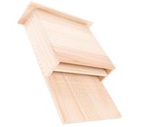 INOOMP Wooden Bat House for Outdoors with Weather-resistant Material and Simple Design, Beige Bat Shelter for Garden and Backyard Use, Safe and Reliable Service