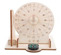 INOOMP Wooden Equatorial Sundial Ancient Timekeeper DIY Kit with Compass for Students, Natural Wood and Plastic Material, Easy Assembly and Precise Timekeeping, for Desktop Decor