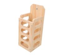 INOOMP Wooden Grass Feeder for and Chinchillas Fixed Grass Rack and Food Bowl Dispenser Capacity Elegant Design Promotes Healthy Eating for Small Pets