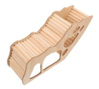 INOOMP Wooden Hamster House Maze Tunnel Small Animal Hideout Cage Decoration for Hamsters and Guinea Pigs Pet Resting Hideaway