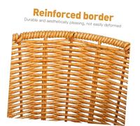 INOOMP Woven PP Weaving Clothes Storage Basket with Lid Capacity Multi-function Sundries Organizer for Bedroom Home Laundry and Clothing Management