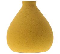 INOOMP Yellow Ceramic Flower Vase Rustic and Simple Fresh Style for Home Decor, Well-made and Not Easy to Wear for Dining Table or Desktop Floral Arrangements