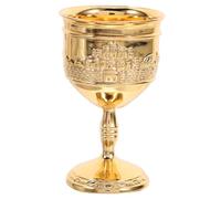 INOOMP Zinc Alloy Retro Wine Goblet Elegant European Style Household Dinner Cup for Home Party Wedding Easy Clean Stylish Vintage Goblet Glass