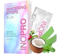 InoPro Teeth Whitening Strips 14 Treatments Kit - Teeth Whitener, Peroxide Free, Enamel Safe Green Whitestrips, Deep Stains Removal - Instant Teeth Whitening Without The Harm (28 Strips)