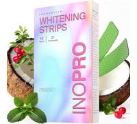 InoPro Teeth Whitening Strips 21 Treatments Kit - Teeth Whitener, Peroxide Free, Enamel Safe Green Whitestrips, Deep Stains Removal - Instant Teeth Whitening Without The Harm (42 Strips)