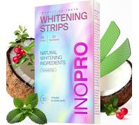 InoPro Teeth Whitening Strips 21 Treatments Kit - Teeth Whitener, Peroxide Free, Enamel Safe Green Whitestrips, Deep Stains Removal - Instant Teeth Whitening Without The Harm (42 Strips)