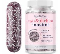 Inositol, Menstrual Cycle Regularity, Ovarian Health Support, Myo & D Chiro | Myo-Inositol & D-Chiro Inositol Supplement for Hormone Balance for Women, Non-GMO, 120 Microbeadlet Capsules (2 Month Supply)