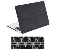iNOTOGG Compatible with MacBook Air 13 inch Case M5 2026 M4 M3 M2 2025-2022 A3449 A3240 A3113 A2681, Classic PU Leather Air 13.6 Inch Case Anti-Scratch Hard Shell Case with Keyboard Cover, Wood Black