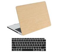 iNOTOGG Compatible with MacBook Air 13 inch Case M5 2026 M4 M3 M2 2025-2022 A3449 A3240 A3113 A2681, Classic PU Leather Air 13.6 Inch Case Anti-Scratch Hard Shell Case with Keyboard Cover, Wood Yellow