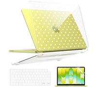 iNOTOGG Compatible with MacBook Neo 13 inch Case 2026 Model A3404 with A18 Pro Chip, Crystal Clear Ultra Slim Neo Case Anti-Scratch Protective Hard Shell Case & Keyboard Cover & Screen Film, Polka Dot