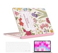 iNOTOGG Compatible with MacBook Neo 13 inch Case 2026 Model A3404 with A18 Pro Chip, Ultra Slim Matte Neo Cover Anti-Scratch Protective Hard Shell Case & Keyboard Cover & Screen Film, Floral Notebook